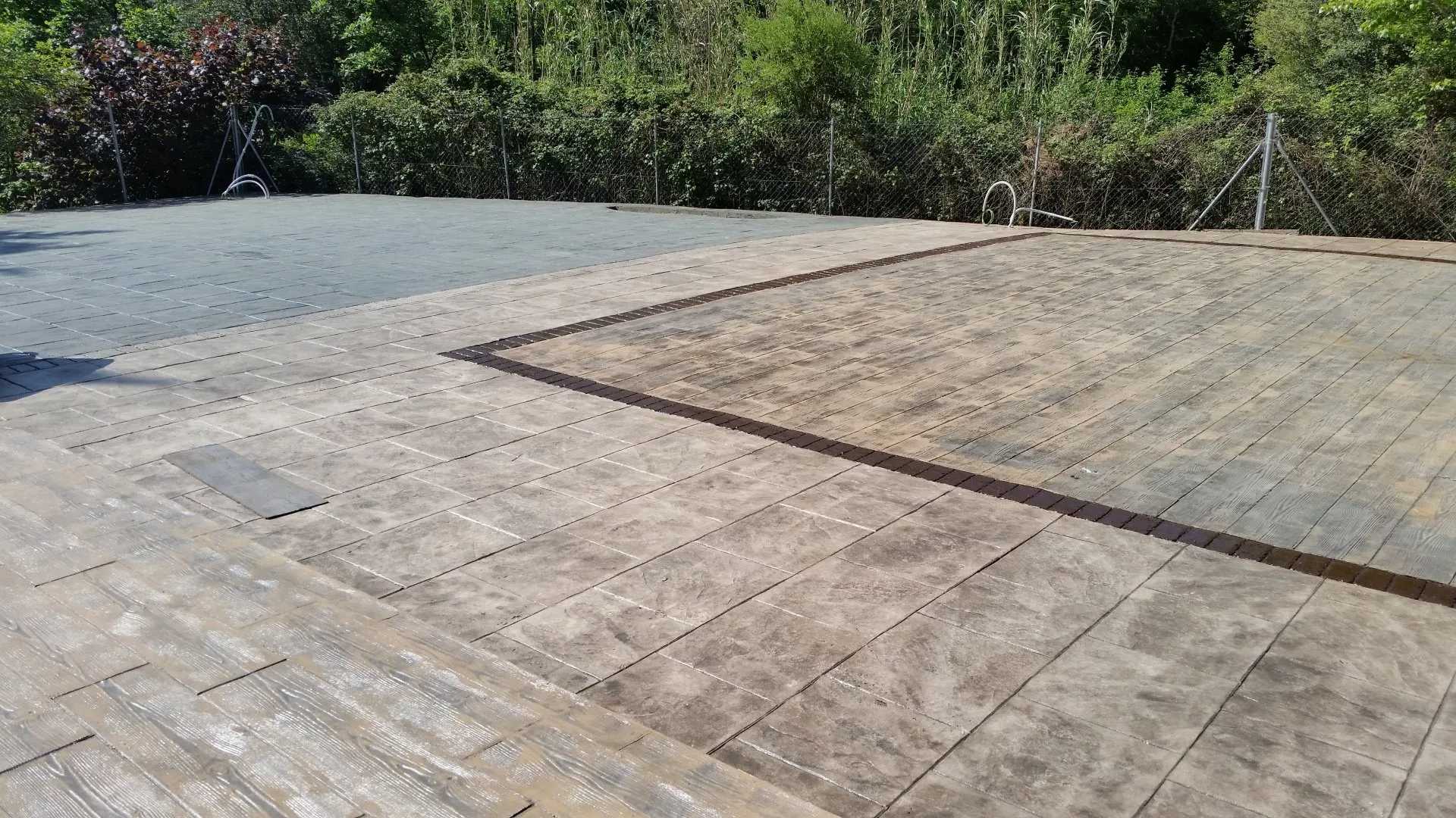 Patio de hormigón impreso