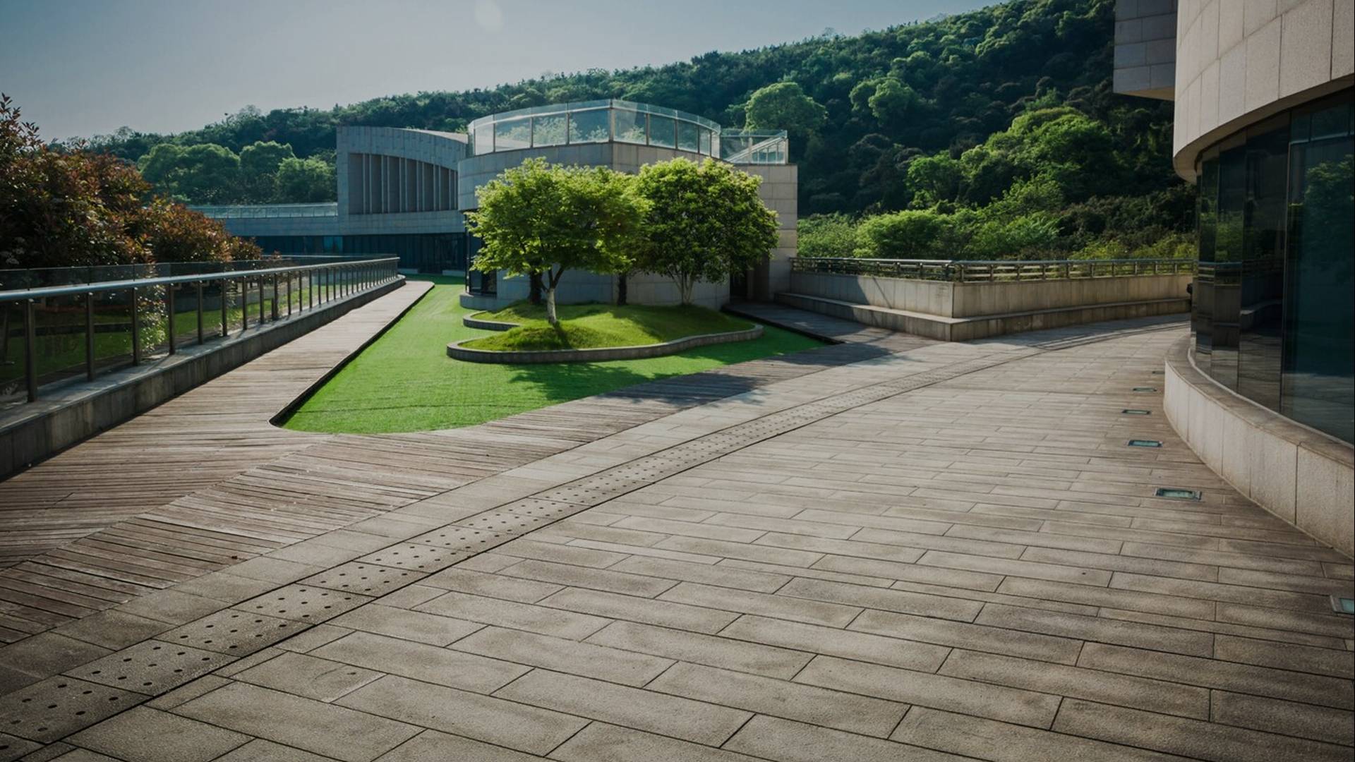 Paseo de hormigón impreso