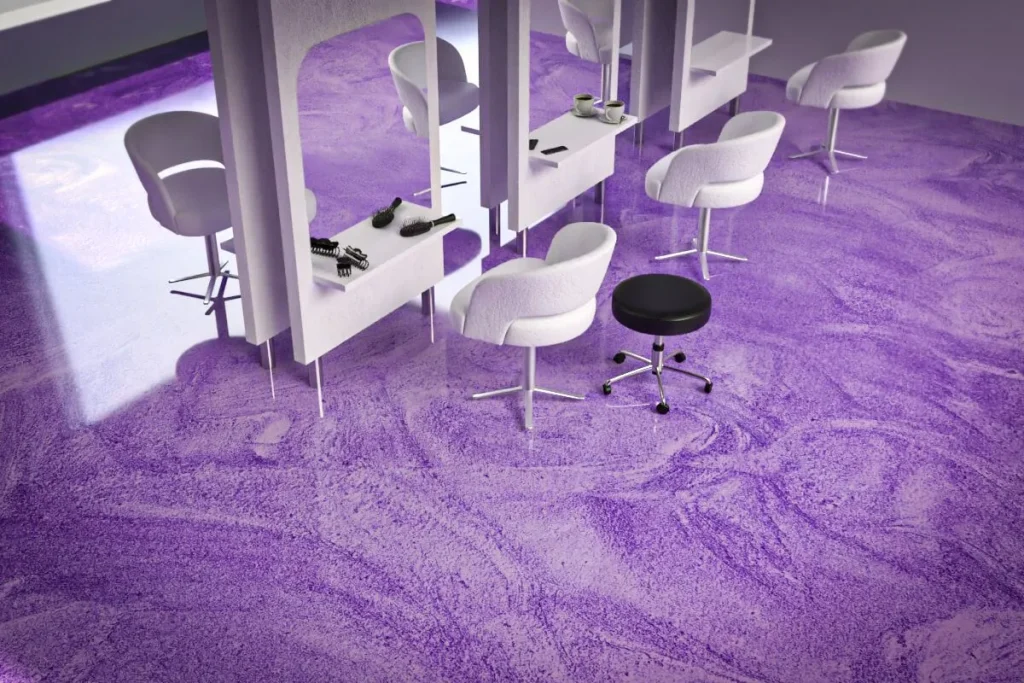 Suelo de cemento  púrpura